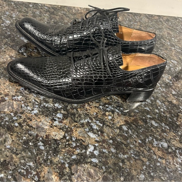 Raffaella Venturini Black Shoes Made in Italy Sz 38 - Picture 4 of 9